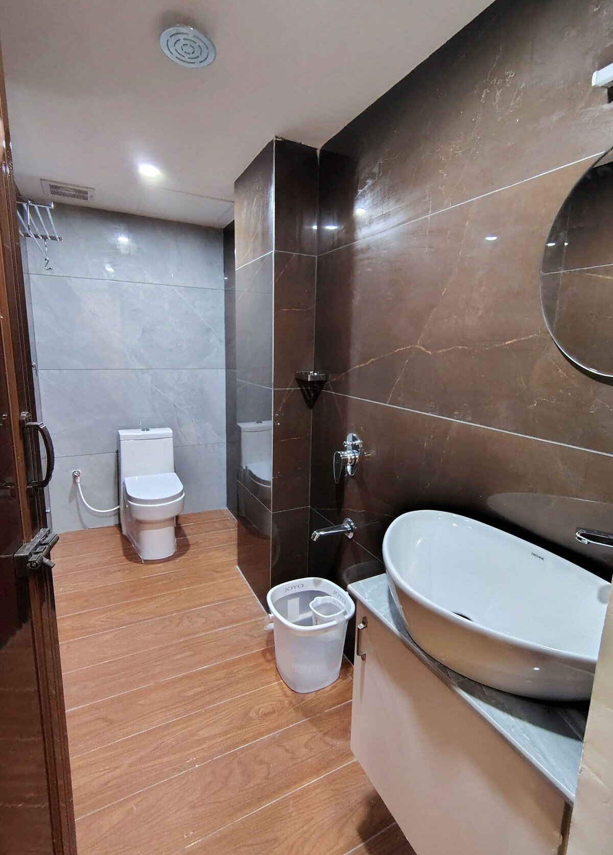 Modern bathroom amenities